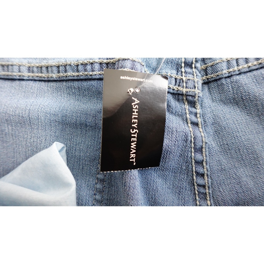Ashley Stewart oedestruct denim  Jeans Size 28 New  Slim Stretchy - Picture 8 of 14